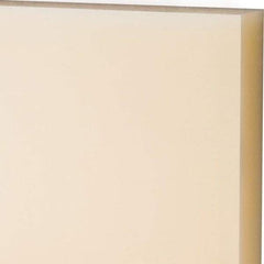 Made in USA - 1" Thick x 24" Wide x 2' Long, Nylon 6/6 Sheet - Natural - Eagle Tool & Supply