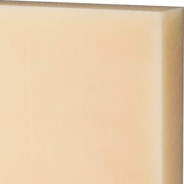 Made in USA - 1-1/2" Thick x 24" Wide x 2' Long, Nylon 6/6 Sheet - Natural - Eagle Tool & Supply