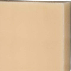 Made in USA - 2" Thick x 12" Wide x 1' Long, Nylon 6/6 Sheet - Natural - Eagle Tool & Supply