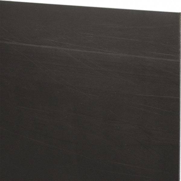 Made in USA - 3/32" Thick x 12" Wide x 2' Long, Nylon 6/6 (MDS-Filled) Sheet - Black - Eagle Tool & Supply
