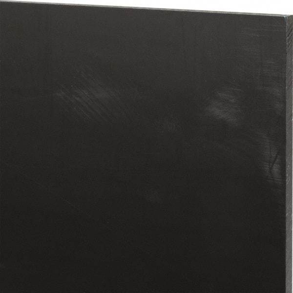 Made in USA - 3/16" Thick x 12" Wide x 2' Long, Nylon 6/6 (MDS-Filled) Sheet - Black - Eagle Tool & Supply