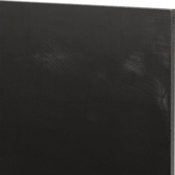 Made in USA - 1/4" Thick x 12" Wide x 1' Long, Nylon 6/6 (MDS-Filled) Sheet - Black - Eagle Tool & Supply