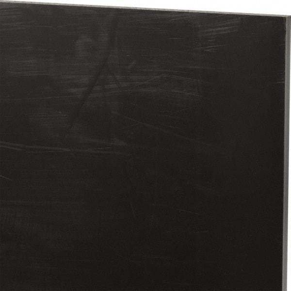Made in USA - 1/4" Thick x 12" Wide x 2' Long, Nylon 6/6 (MDS-Filled) Sheet - Black - Eagle Tool & Supply