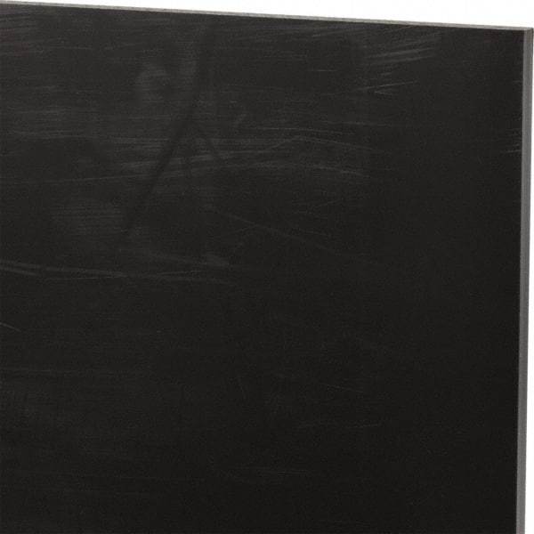 Made in USA - 1/4" Thick x 24" Wide x 2' Long, Nylon 6/6 (MDS-Filled) Sheet - Black - Eagle Tool & Supply