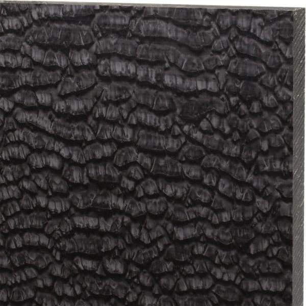 Made in USA - 1/2" Thick x 12" Wide x 2' Long, Nylon 6/6 (MDS-Filled) Sheet - Black - Eagle Tool & Supply