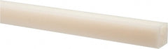Made in USA - 2' x 1/4" x 1/4" Natural (Color) Nylon 6/6 Square Bar - Eagle Tool & Supply