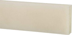 Made in USA - 4 Ft. Long x 3 Inch Wide x 1/4 Inch High, Nylon, Rectangular Plastic Bar - Natural - Eagle Tool & Supply