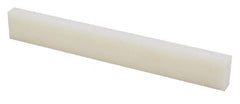 Made in USA - 1' x 1-1/2" x 5/8" Natural (Color) Nylon 6/6 Rectangular Bar - Eagle Tool & Supply