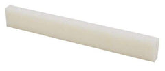 Made in USA - 4 Ft. Long x 1-1/2 Inch Wide x 3/4 Inch High, Nylon, Rectangular Plastic Bar - Natural - Eagle Tool & Supply