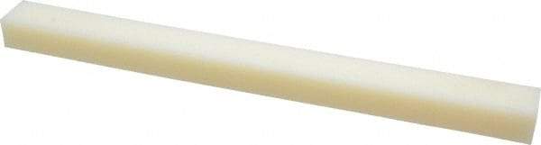 Made in USA - 1 Ft. Long x 1 Inch Wide x 3/4 Inch High, Nylon, Rectangular Plastic Bar - Natural - Eagle Tool & Supply