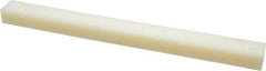 Made in USA - 1 Ft. Long x 1 Inch Wide x 3/4 Inch High, Nylon, Rectangular Plastic Bar - Natural - Eagle Tool & Supply