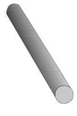Made in USA - 4' Long, 1-1/4" Diam, Polyetherimide (PEI) Plastic Rod - Natural (Color) - Eagle Tool & Supply
