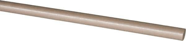 Made in USA - 4' Long, 3/8" Diam, PEEK Plastic Rod - Thermoplastic - Eagle Tool & Supply