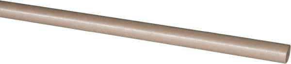 Made in USA - 8' Long, 3/8" Diam, PEEK Plastic Rod - Thermoplastic - Eagle Tool & Supply