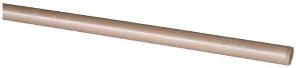 Made in USA - 4' Long, 1/2" Diam, PEEK Plastic Rod - Thermoplastic - Eagle Tool & Supply
