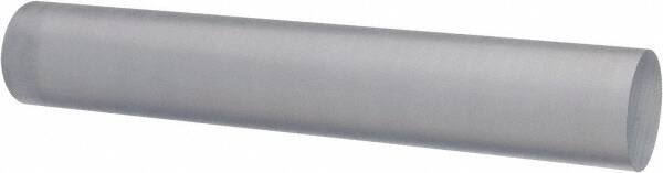 Made in USA - 1' Long, 2" Diam, Polycarbonate Plastic Rod - Clear - Eagle Tool & Supply