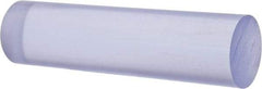 Made in USA - 1' Long, 2-1/2" Diam, Polycarbonate Plastic Rod - Clear - Eagle Tool & Supply