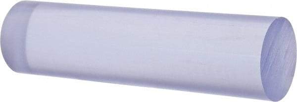 Made in USA - 4' Long, 2-1/4" Diam, Polycarbonate Plastic Rod - Clear - Eagle Tool & Supply