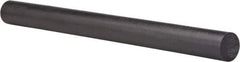 Made in USA - 4' Long, 3/4" Diam, Polycarbonate Plastic Rod - Black - Eagle Tool & Supply