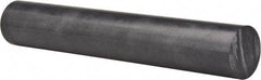 Made in USA - 1' Long, 3" Diam, Polycarbonate Plastic Rod - Black - Eagle Tool & Supply