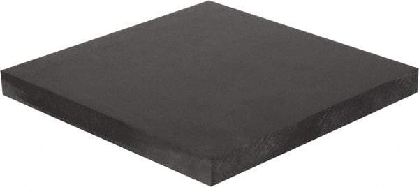 Made in USA - 1" Thick x 12" Wide x 1' Long, Polycarbonate Sheet - Black - Eagle Tool & Supply