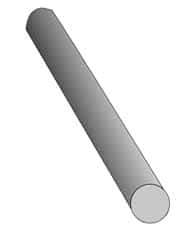 Made in USA - 2' Long, 3-1/2" Diam, Acetal (PTFE-Filled) Plastic Rod - Brown - Eagle Tool & Supply