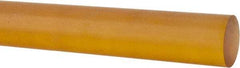 Made in USA - 4' Long, 1/2" Diam, Polyetherimide (PEI) Plastic Rod - Natural (Color) - Eagle Tool & Supply