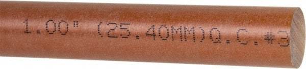 Made in USA - 4' Long, 1" Diam, Polyetherimide (PEI) Plastic Rod - Natural (Color) - Eagle Tool & Supply