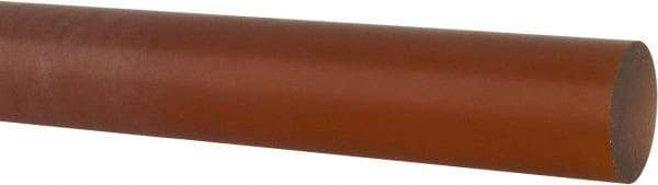 Made in USA - 1' Long, 1-1/4" Diam, Polyetherimide (PEI) Plastic Rod - Natural (Color) - Eagle Tool & Supply