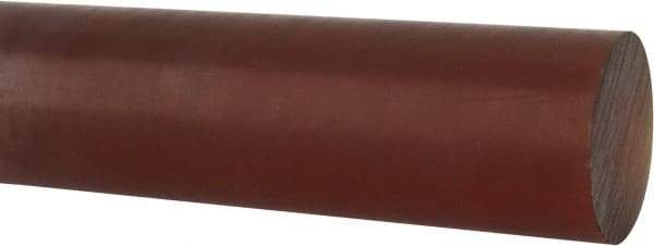 Made in USA - 4' Long, 1-1/2" Diam, Polyetherimide (PEI) Plastic Rod - Natural (Color) - Eagle Tool & Supply