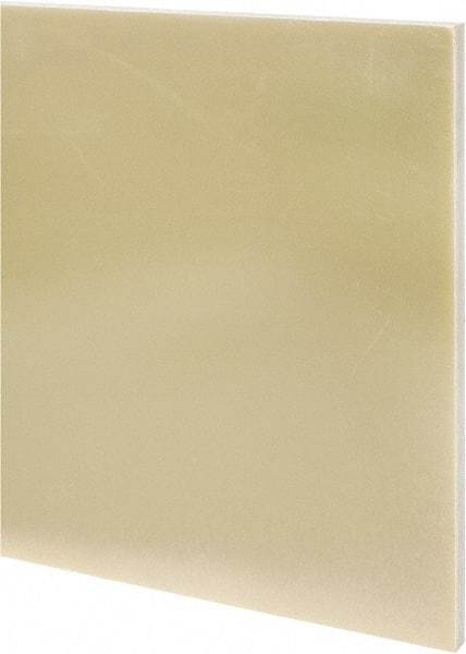 Made in USA - 1/2" Thick x 12" Wide x 1' Long, Epoxyglass Laminate (G10/F4) Sheet - Mustard Yellow, ±0.036 Tolerance - Eagle Tool & Supply