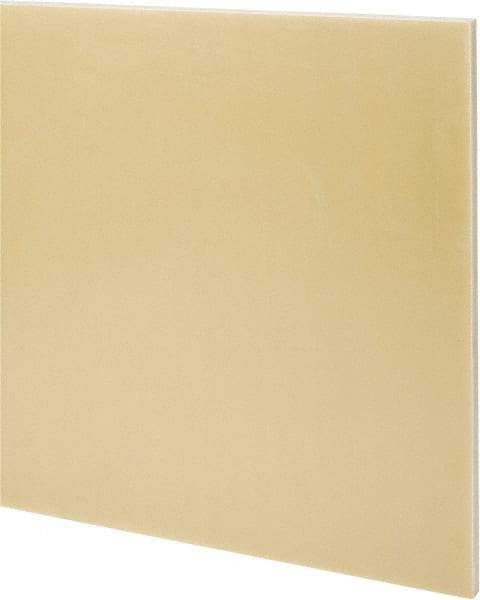 Made in USA - 3/8" Thick x 24" Wide x 3' Long, Epoxyglass Laminate (G10/F4) Sheet - Mustard Yellow, ±0.030 Tolerance - Eagle Tool & Supply