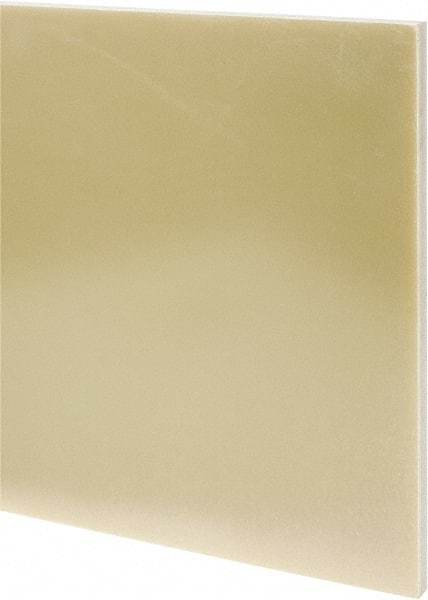 Made in USA - 1/2" Thick x 24" Wide x 3' Long, Epoxyglass Laminate (G10/F4) Sheet - Mustard Yellow, ±0.036 Tolerance - Eagle Tool & Supply