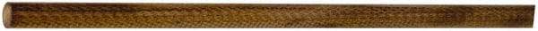 Made in USA - 4' Long, 5/8" Diam, Canvas Phenolic Laminate (C/CE) Plastic Rod - Tan-Brown - Eagle Tool & Supply