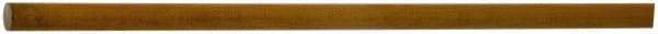 Made in USA - 1' Long, 1/2" Diam, Polyurethane Plastic Rod - 40A Hardness, Black - Eagle Tool & Supply