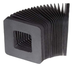 Made in USA - 0.02 Inch Thick, Polyester Square Flexible Bellows - 6 x 6 Inch Inside Square - Eagle Tool & Supply