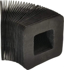 Made in USA - 0.02 Inch Thick, Polyester Square Flexible Bellows - 2 x 2 Inch Inside Square - Eagle Tool & Supply