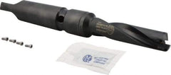 Allied Machine and Engineering - Series 0.5, 11/16" Max Diam, 3MT Taper Shank, Helical Flute Spade Drill - 2-1/2" Max Depth, 3-43/64" Body Length, 7-3/16" OAL, Standard Length, Through Coolant - Eagle Tool & Supply