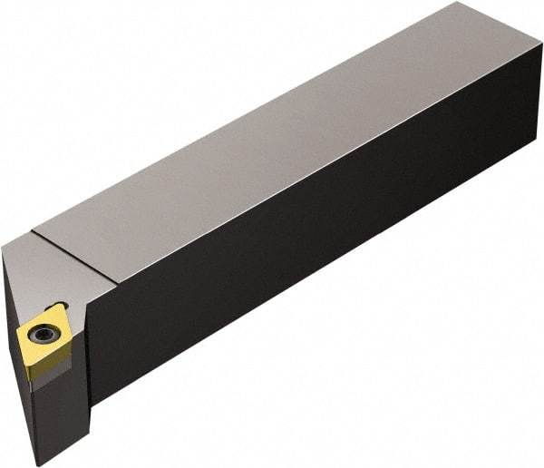 Sandvik Coromant - SDJC, Right Hand Cut, -3° Lead Angle, 10mm Shank Height x 10mm Shank Width, Neutral Rake Indexable Turning Toolholder - 125mm OAL, DCMT 07 02 04 Insert Compatibility, Series CoroTurn 107 - Eagle Tool & Supply