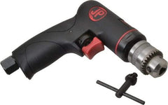 PRO-SOURCE - 1/4" Reversible Keyed Chuck - Pistol Grip Handle, 2,600 RPM, 4 CFM, 0.3 hp, 90 psi - Eagle Tool & Supply