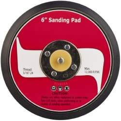 PRO-SOURCE - 6" Diam Hook & Loop Disc Backing Pad - 5/16" Shank Diam, 12,000 RPM - Eagle Tool & Supply
