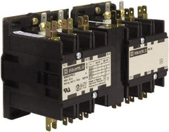 Square D - 3 Pole, 25 Amp Inductive Load, 24 Coil VAC at 50/60 Hz, Reversible Definite Purpose Contactor - Phase 1 and Phase 3 Hp:  10 at 460 VAC, 10 at 575 VAC, 2 at 115 VAC, 3 at 230 VAC, 7.5 at 230 VAC, Open Enclosure, CSA, RoHS Compliant, UL Listed - Eagle Tool & Supply