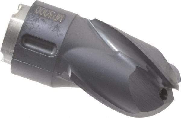 Seco - MP12 M04 Grade MP3000 Carbide Milling Tip Insert - TiAlN Finish, 3 Flutes, 12mm Cutting Diam, 14mm Depth of Cut, 24mm Extension, 0.236" Cnr Rad - Eagle Tool & Supply