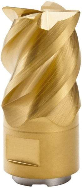 Seco - MP10 M02 Grade MP3000 Carbide Milling Tip Insert - TiAlN Finish, 5 Flutes, 10mm Cutting Diam, 12mm Depth of Cut, 21mm Extension, 1/64" Cnr Rad - Eagle Tool & Supply
