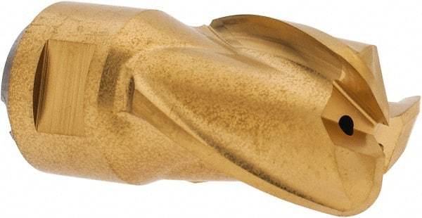 Seco - MP16 E05 Grade F40M Carbide Milling Tip Insert - TiAlN/TiN Finish, 3 Flutes, 5/8" Cutting Diam, 3/4" Depth of Cut, 1.283" Extension, 0.122" Cnr Rad - Eagle Tool & Supply