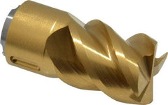 Seco - MP16 E04 Grade F40M Carbide Milling Tip Insert - TiAlN/TiN Finish, 4 Flutes, 5/8" Cutting Diam, 3/4" Depth of Cut, 1.283" Extension, 1/64" Cnr Rad - Eagle Tool & Supply