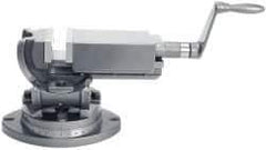 Gibraltar - 3" Jaw Width, 3" Jaw Opening Capacity, 3-Way Angle Swivel Machine Vise - Manual Operation, 1 Station, 11-3/4" Long x 1-5/16" Deep, Cast Iron - Eagle Tool & Supply