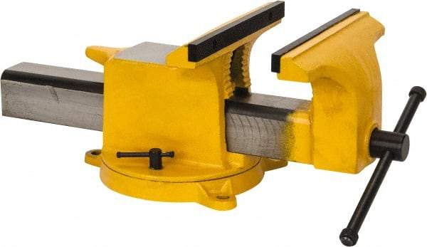 Gibraltar - 10" Jaw Width x 10" Jaw Opening Capacity, 4" Throat Depth, Bench & Pipe Combination Vise - 7/8 to 2-5/8" Pipe Capacity, Swivel Base, Bolt Down Attachment, Steel - Eagle Tool & Supply