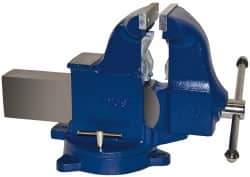 Gibraltar - 6" Jaw Width x 10" Jaw Opening Capacity, 7-1/2" Throat Depth, Bench & Pipe Combination Vise - 1/4 to 6" Pipe Capacity, Swivel Base, Bolt Down Attachment, Ductile Iron - Eagle Tool & Supply