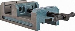 Wilton - 4" Jaw Opening Capacity x 1-1/2" Throat Depth, Horizontal Drill Press Vise - 4" Wide x 1-1/2" High Jaw, Stationary Base, Standard Speed, 7-5/16" OAL x 2-3/4" Overall Height, Cast Iron - Eagle Tool & Supply